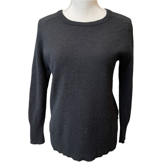 Halogen Black 100% Cashmere‎ Crewneck Sweater Size: M - Picture 1 of 7